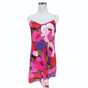 Sara Roka Womens Italy 42/ US 6 Sleeveless Floral Dress Pink Multicolor Shift